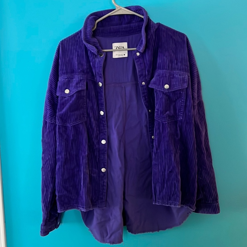 Purple Corduroy Shacket